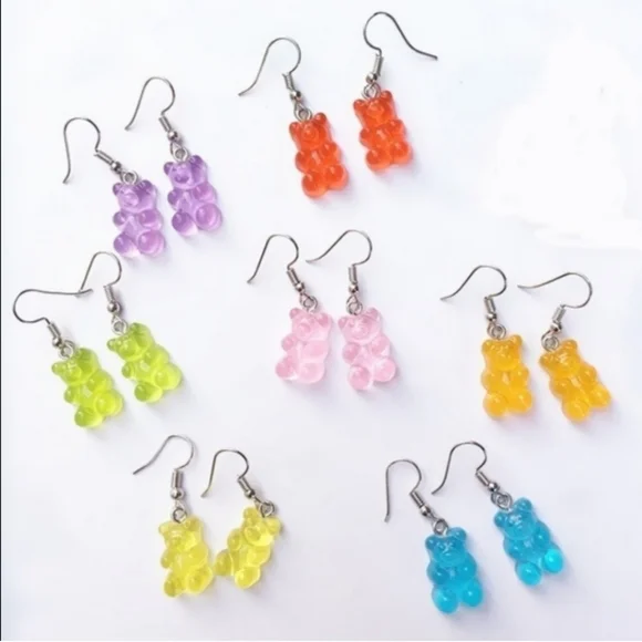 Faux Gummy Bear Earrings - Picture 10 of 10